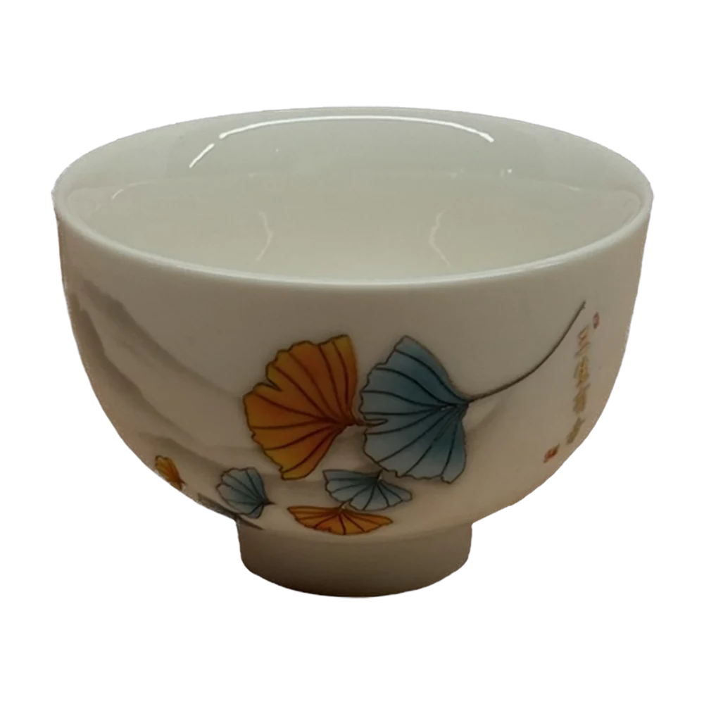 Tea cup — Porcelain white, lotus