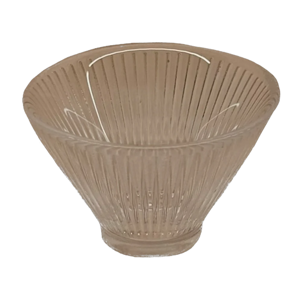 Tea cup — Glass ribbed