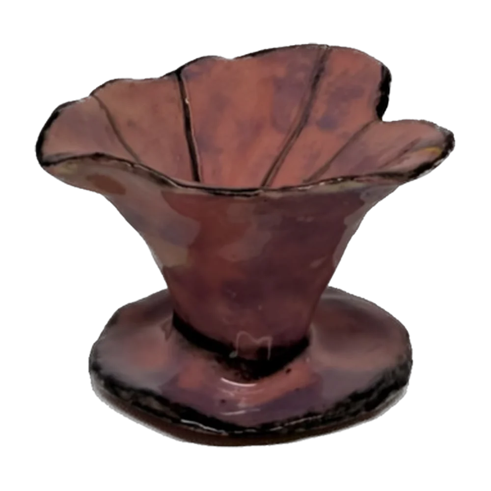 Tea cup — Clay pink flower