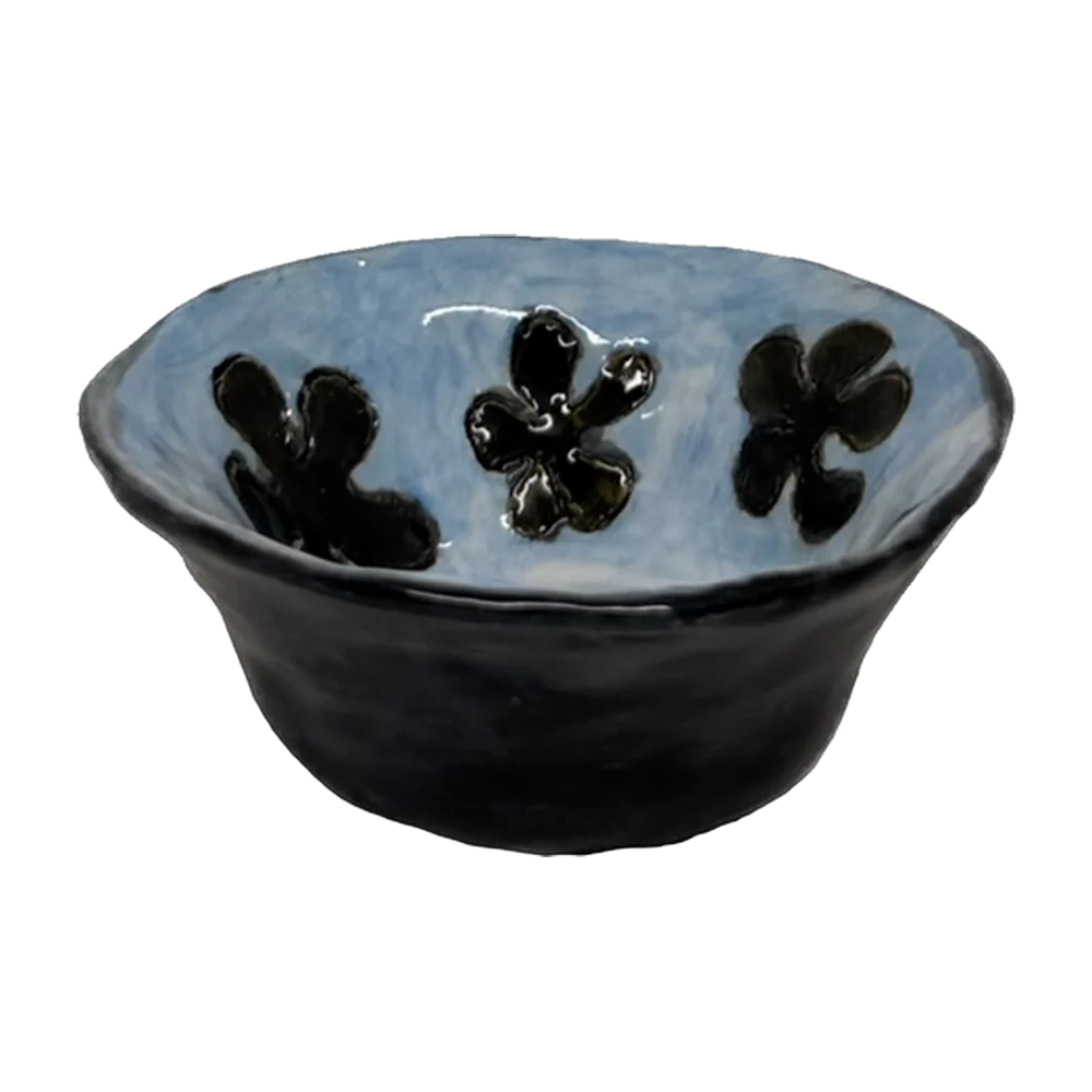 Tea cup — Clay blue, black clover