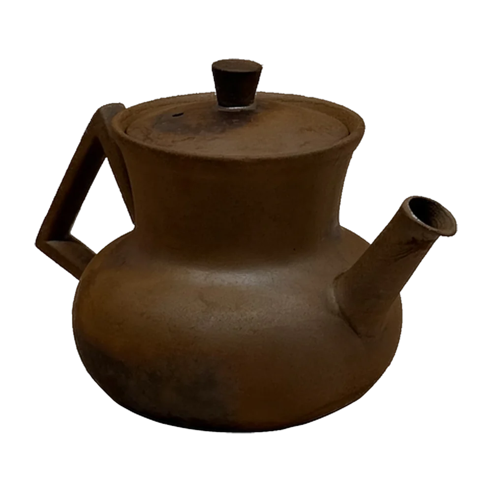 Teapot — Dehua clay brown tall
