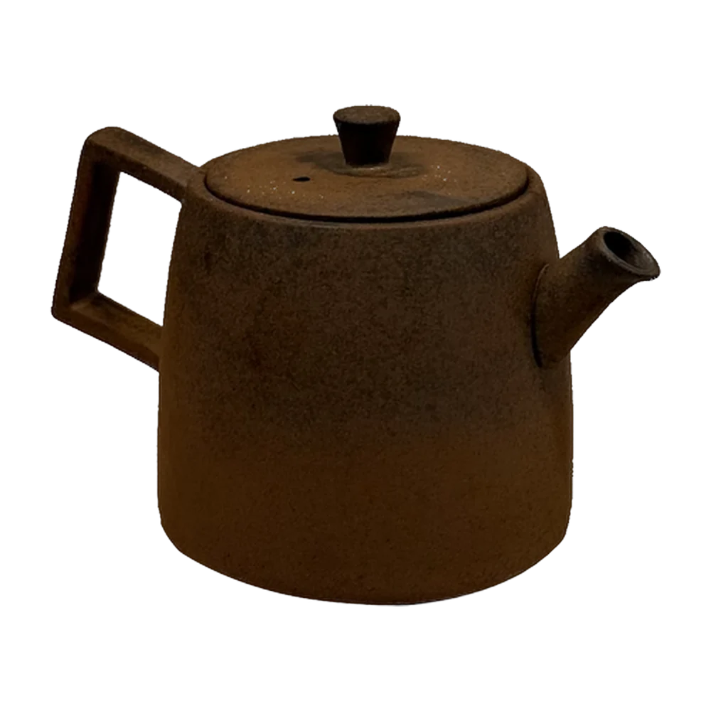 Teapot — Dehua clay brown cylinder
